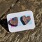 Heart shaped wood stud earring, Floral quilt patterns product 5